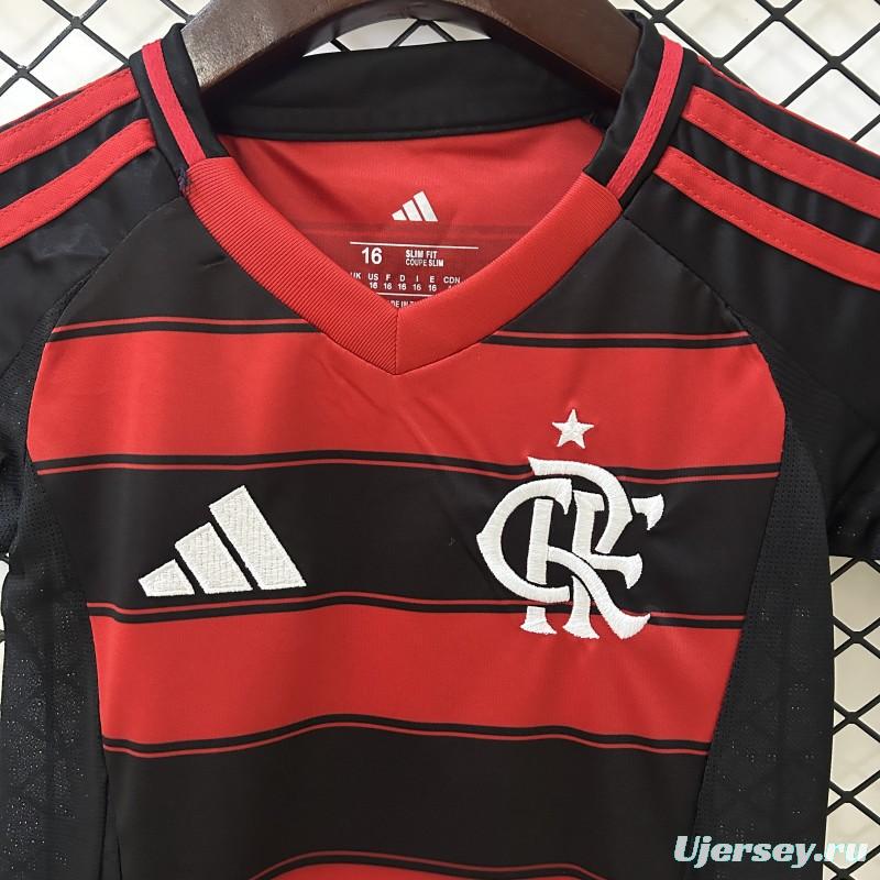 25/26 Kids Flamengo Home Size 16-28 Jersey