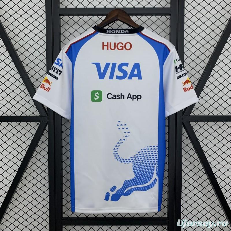 2025 F1 Formula RedBULL White/Blue T-Shirt