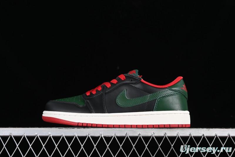 Nike Air Jordan 1 Low AJ1 Black Green Casual Sneakers - CZ0775-036