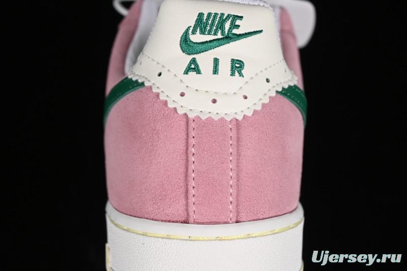 Nike Air Force 1 '07 Low Casual Sneakers in White Pink Green - FV9346-100