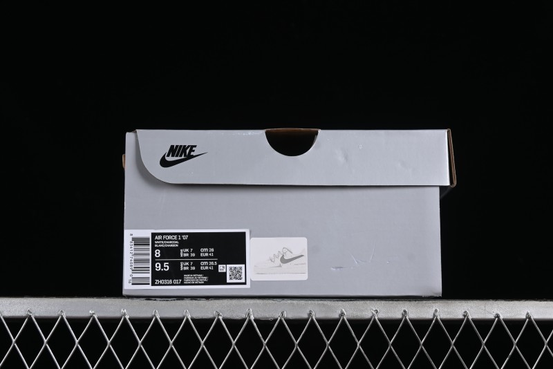Nike Air Force 1 '07 Low Spray Paint White Grey Strap Low-Top Casual Sneakers - ZH0316-017