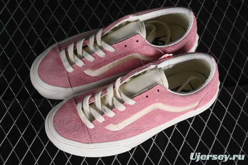 Vans Style 36 Low-Top Skate Shoes with Pink Embroidery - VN000CRPGRN