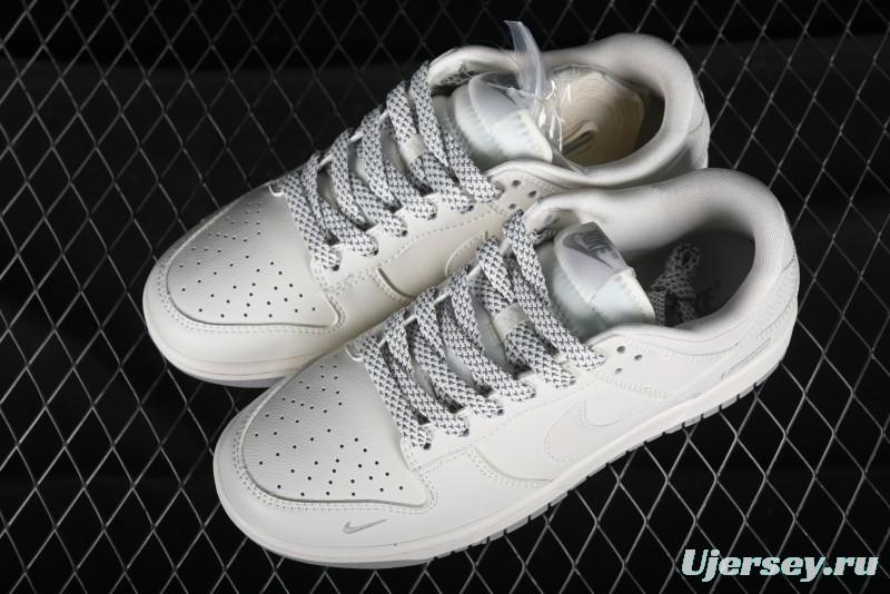 Nike SB Dunk Low Supreme Collaboration - Classic Beige Gray Anniversary High-End Custom Low-Top Casual Skate Shoes - XX8888-001