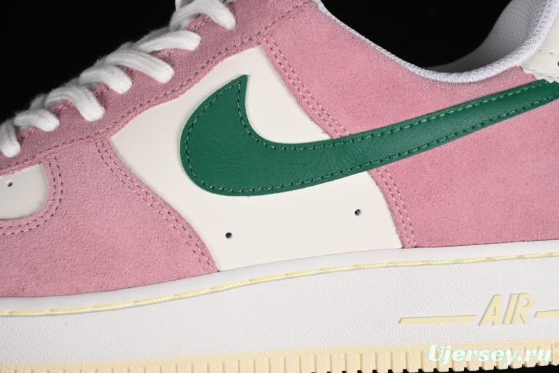 Nike Air Force 1 '07 Low Casual Sneakers in White Pink Green - FV9346-100