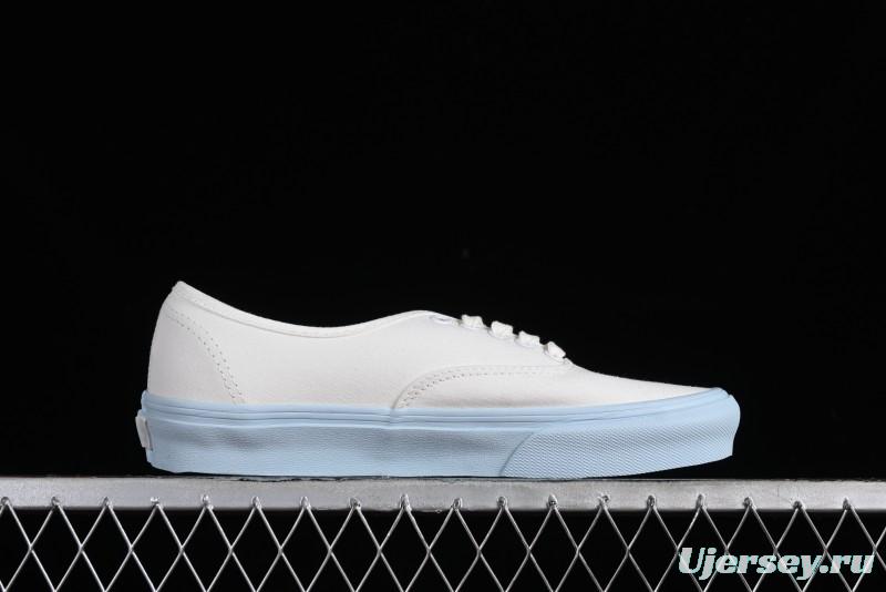 Vans Authentic White Blue Canvas Skate Shoes - VN0009PVEAK