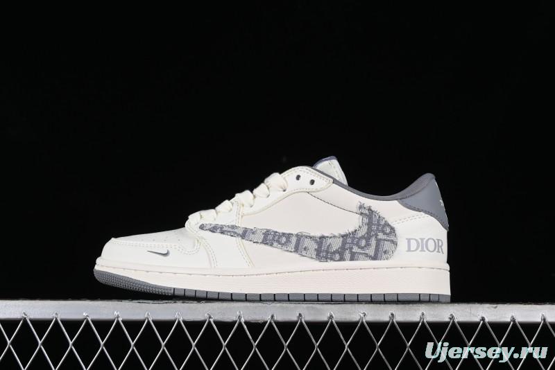 Nike Travis Scott x Fragment Design x Air Jordan 1 Low OG SP AJ1 Retro Sneakers - DM6688-603