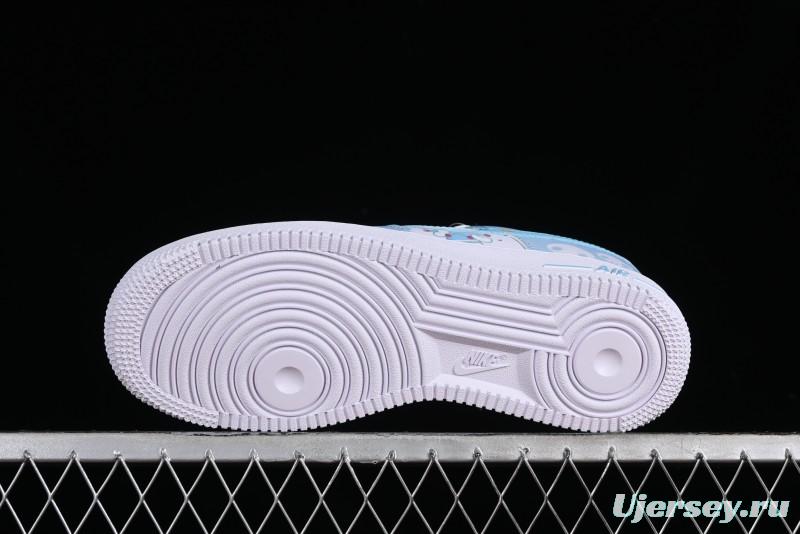 Nike Air Force 1 Low Witch Collaboration Custom Leather Sneakers with Full-Length Air Cushion - CW2288-111