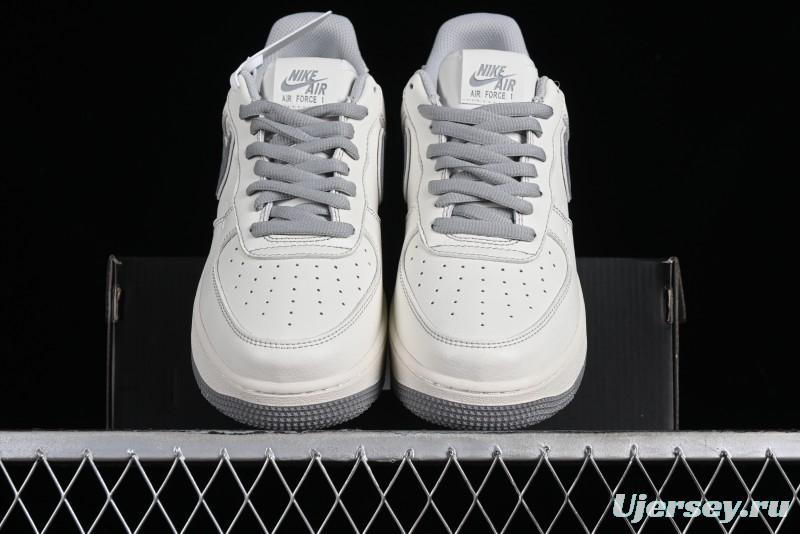 Balenciaga x Nike Air Force 1 '07 Low Triple Swoosh Beige Grey Casual Shoes - FR0538-091