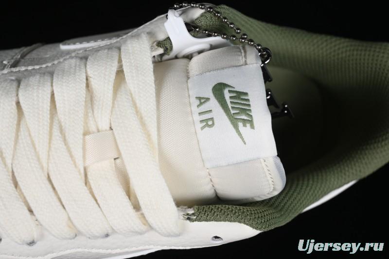 Nike Air Force 1 '07 Low LV Collaboration - Beige Green Double Swoosh Casual Sneakers - XZ6188-003