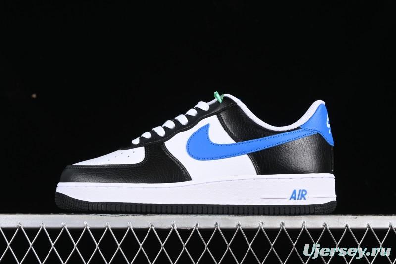 Nike Air Force 1 '07 Low White Black Blue Color Block Casual Sneakers - FN8008-001