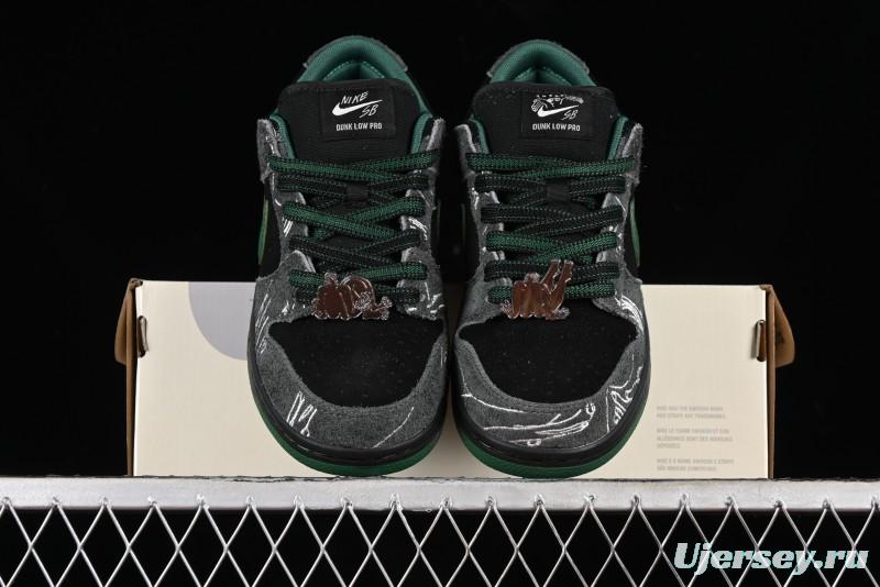 Nike There Skateboards x Nike SB Dunk Low Graffiti Art Style Collaboration SB Low Top Casual Skate Shoes - HF7743-001