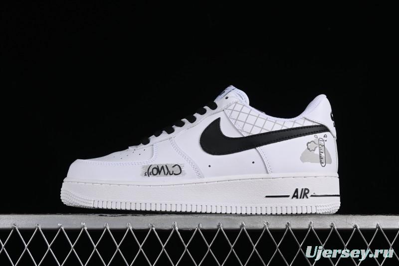 Nike Air Force 1 '07 Low Custom ID Graffiti Chemical Formula Casual Sneakers - AM0703-125