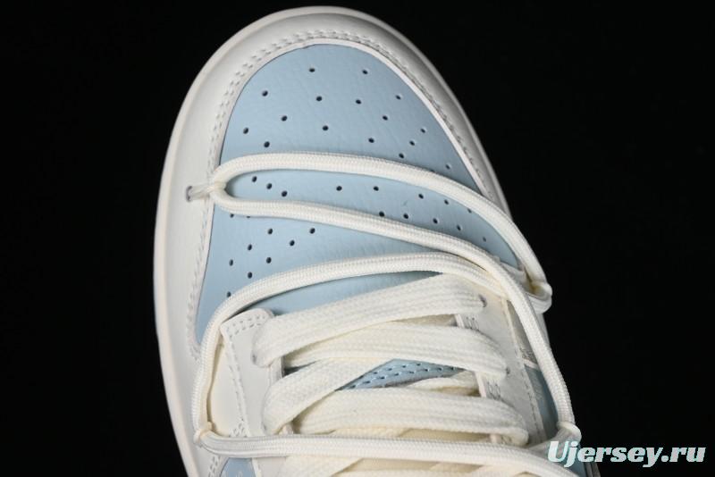 Nike SB Dunk Low Supreme Collaboration - Ice Blue Engraving Anniversary Customized Low-Top Casual Skate Shoes - JJ5688-107