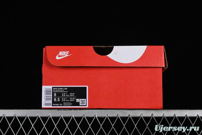 Nike Dunk Low SB "Athletic Department" Grey Blue Leather Skateboarding Shoes - FN7488-133