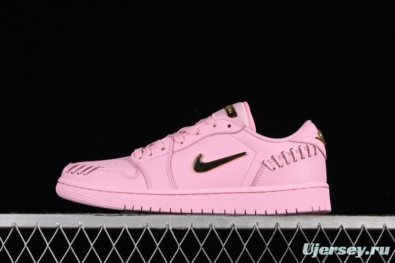 Nike Air Jordan 1 Low "Method of Make" Casual Sneakers with Woven Detailing - FN5032-600