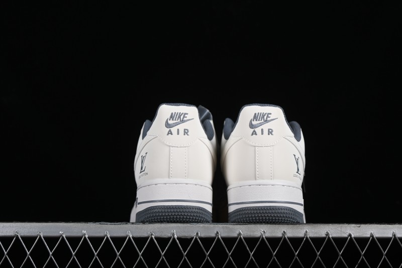 Nike Air Force 1 '07 Low LV Collaboration - Beige Grey Double Swoosh Low-Top Casual Sneakers - XZ6188-006