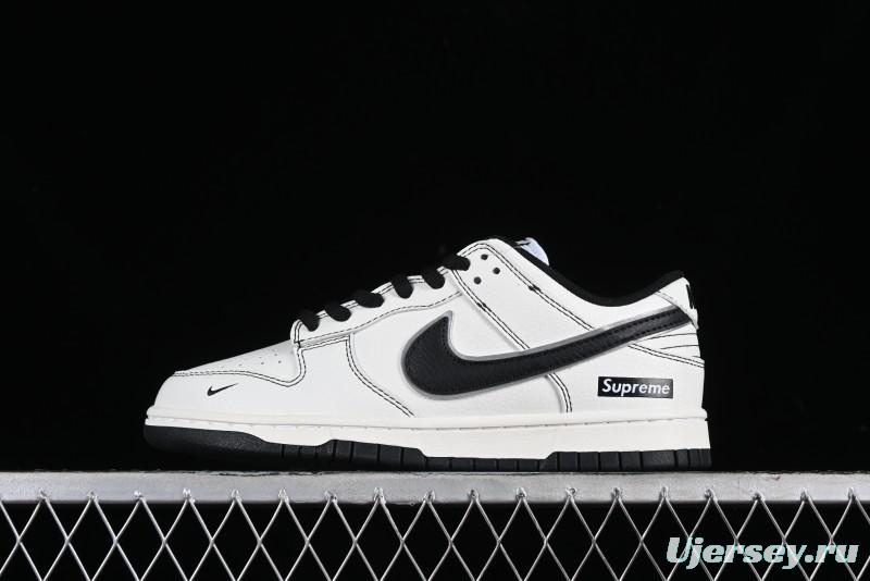 Nike Supreme x SB Dunk Low Casual Skate Shoes in Black and Beige - RM2308-237