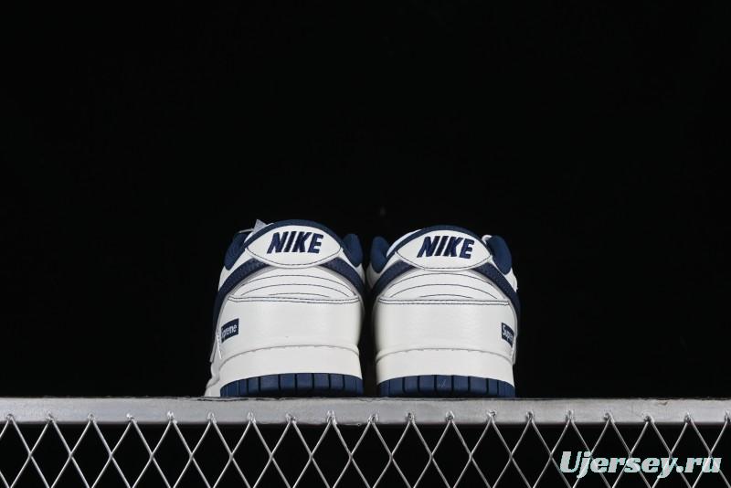 Nike Supreme x SB Dunk Low Collaboration Dark Blue Colorway Low-Top Casual Skate Shoes - RM2308-238