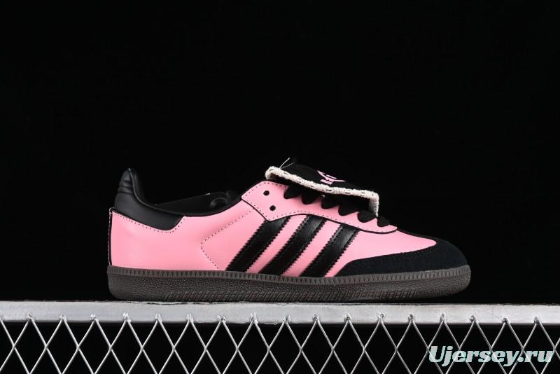 Adidas Samba OG B75807 Customized Casual Sneakers with Vibrant Hot Pink and Sweet Black Colorway - B75807