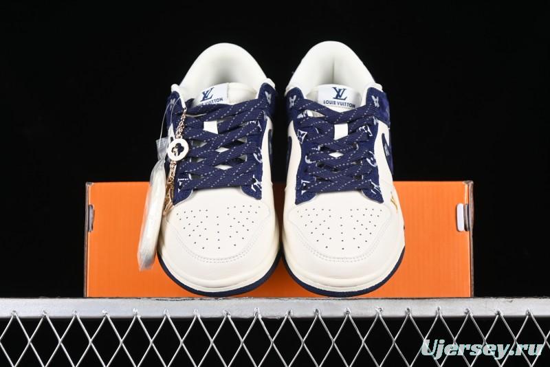 Nike SB Dunk Low LV Collaboration Anniversary Customized Low-Top Casual Sneakers - XD6188-029