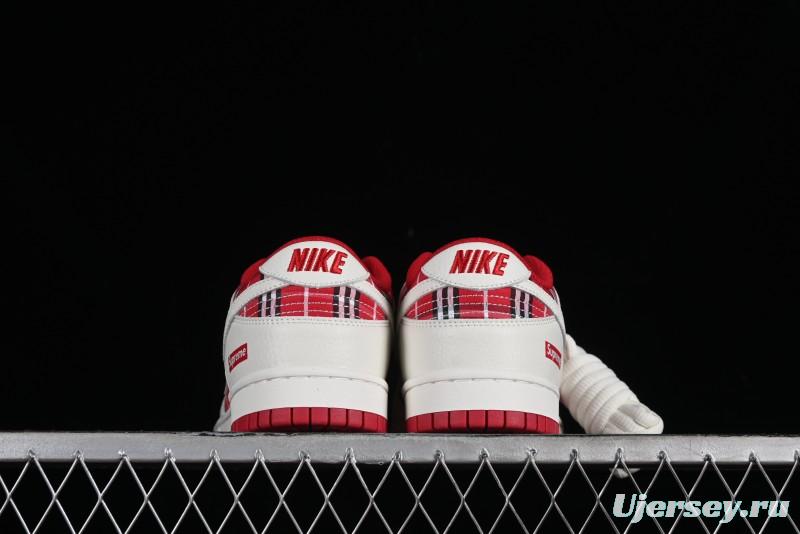 Nike SB Dunk Low Supreme - Plaid Colorway Low-Top Casual Skateboarding Shoes - SU1853-512