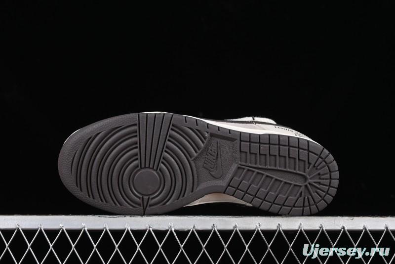 Nike SB Dunk Low LV Collaboration - Coffee Pig Anniversary High-End Custom Low-Top Casual Skate Shoes - XX2025-328