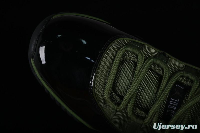 Nike Air Jordan 11 Retro High Top Basketball Shoes in Black Green - CT8012-300