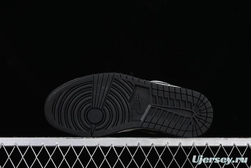 Nike Air Jordan 1 Low LV Collaboration - Black Warrior Custom High-End Basketball Shoes - SJ9950-007