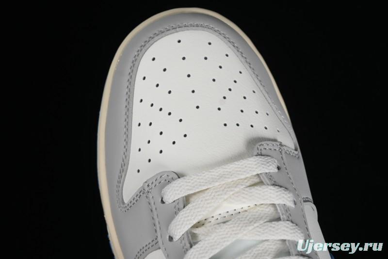 Nike Dunk Low SB "Athletic Department" Grey Blue Leather Skateboarding Shoes - FN7488-133