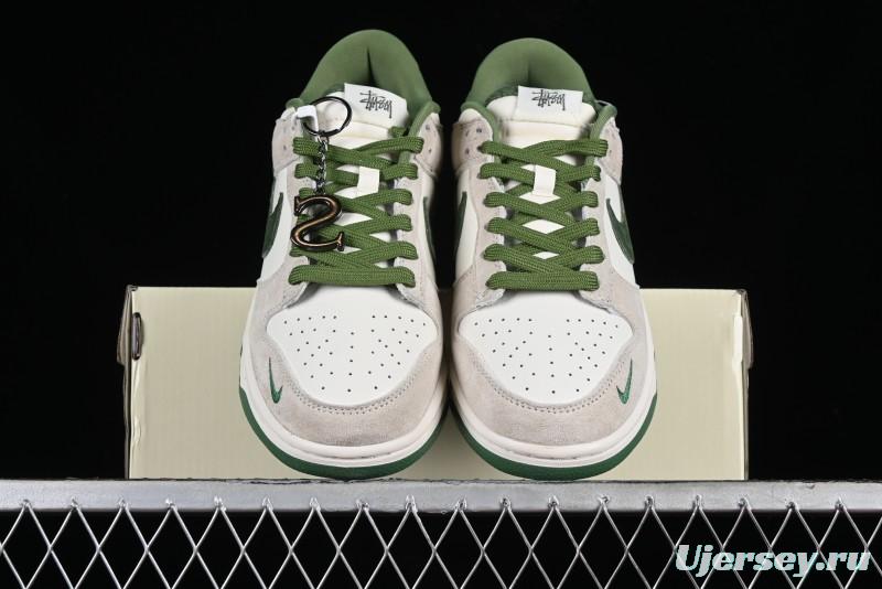Stussy x Nike SB Dunk Low Anniversary Premium Custom Sneakers - DQ1098-340
