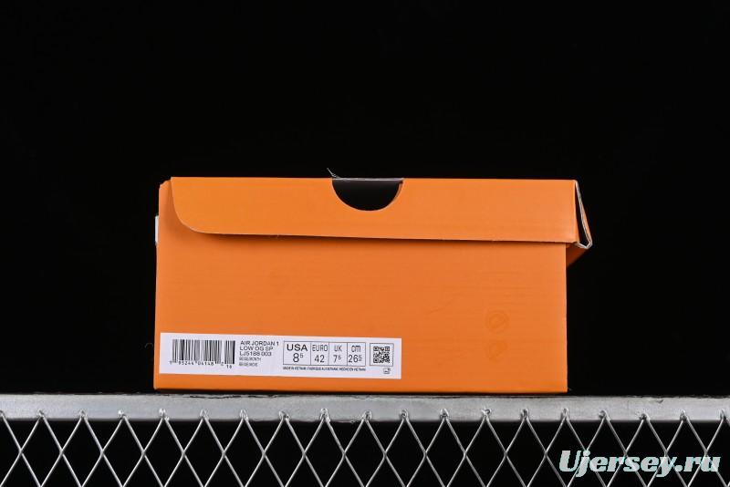 Nike Travis Scott x Fragment Design x Jordan Air Jordan 1 Low OG SP AJ1 LV Peacock Blue Low-top Casual Sneakers - LJ5188-003