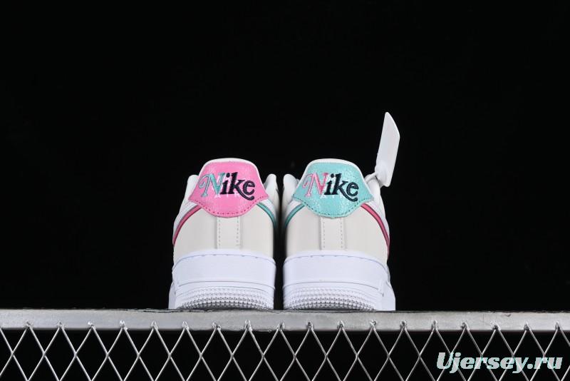 Nike Air Force 1 '07 Low Grey White Pink Casual Sneakers - HM3694-011