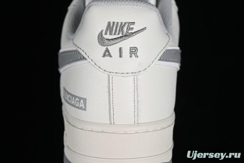 Balenciaga x Nike Air Force 1 '07 Low Triple Swoosh Beige Grey Casual Shoes - FR0538-091