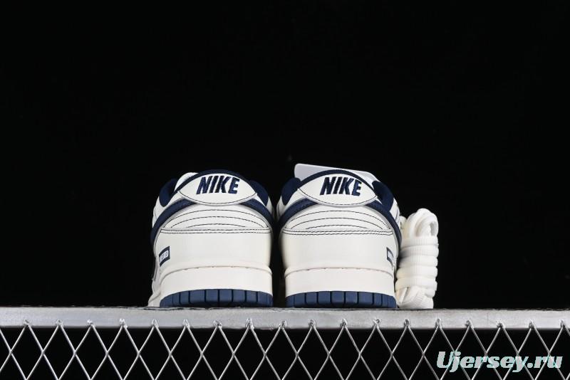 Nike SB Dunk Low UN Collaboration - Light Blue Swoosh Anniversary Custom Low-Top Casual Skate Shoes - FC1688-138