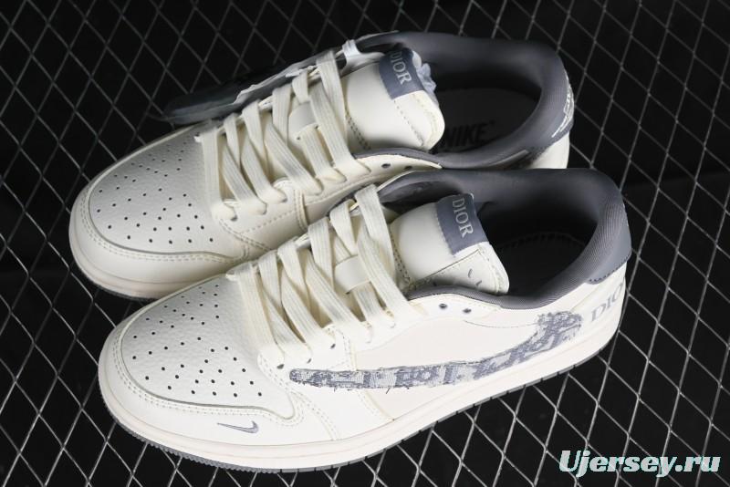 Nike Travis Scott x Fragment Design x Air Jordan 1 Low OG SP AJ1 Retro Sneakers - DM6688-603