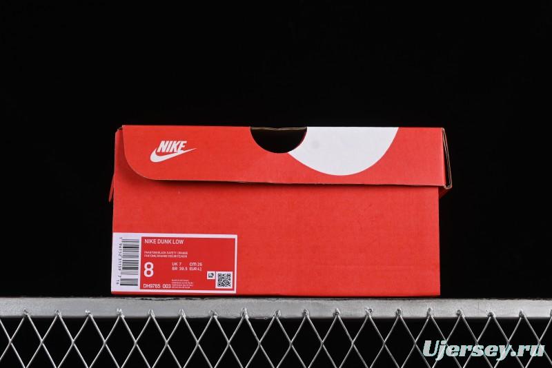 Nike SB Dunk Low Casual Skate Shoes in White, Orange, and Black - DH9765-003