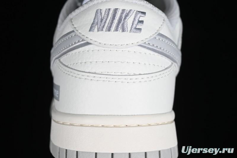 Nike Supreme x Nike SB Dunk Low Casual Skate Shoes in Beige Grey - RM2308-233