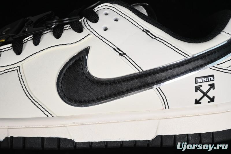 Nike SB Dunk Low OFF-WHITE Collaboration - Anniversary Edition Customized Low-Top Casual Skate Shoes - DJ2024-003