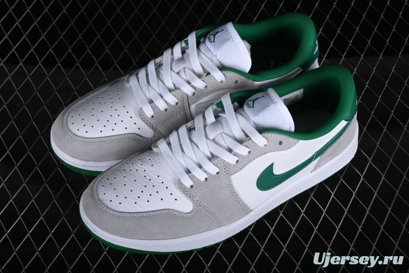 Nike Air Jordan 1 Low Golf Shoes Retro Grey White Green - DD9315-112