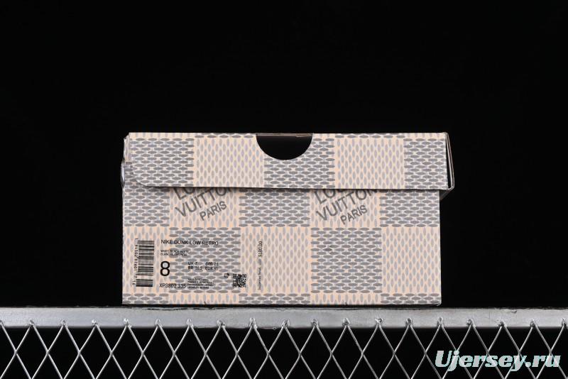 Nike SB Dunk Low LV Collaboration - Dark Blue Denim Anniversary High-End Custom Low-Top Casual Skate Shoes - XP3802-335