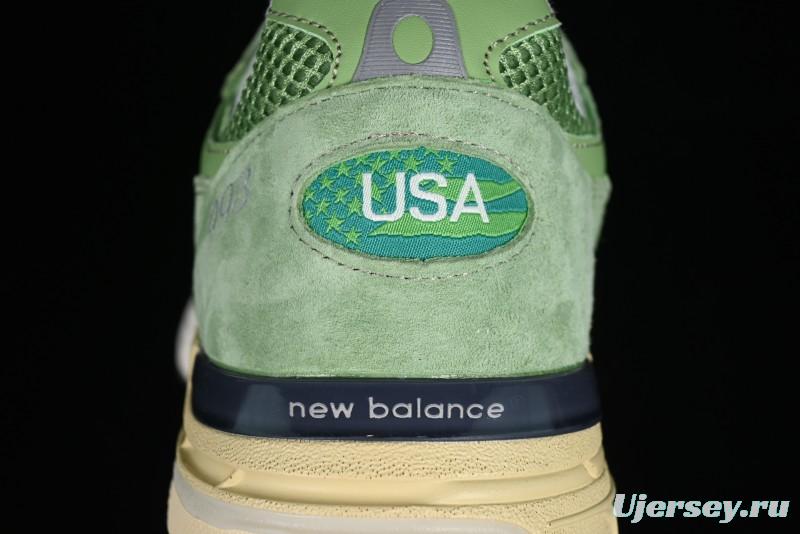 New Balance Made In USA M993 Series Classic Retro Running Shoes - U993WG