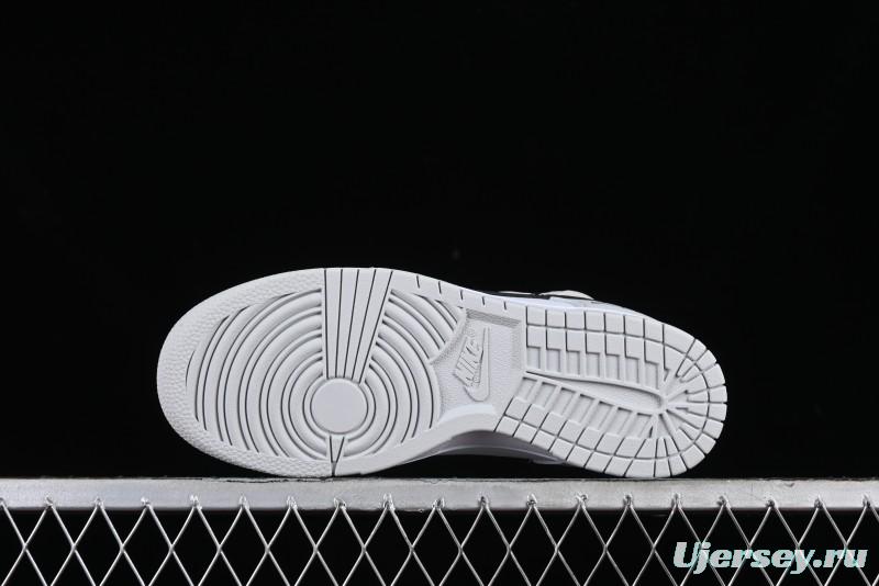 Nike Dunk Low Leather Letter High Street Deconstructed Black Grey SB Strap Low Top Casual Sneakers - DV0831-101