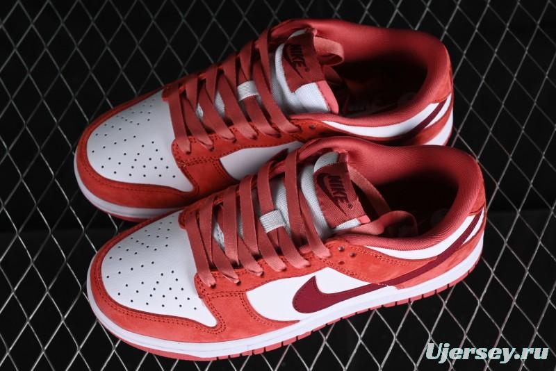 Nike SB Dunk Low Retro Valentine's Day 2024 White Rose Red Skateboarding Shoes - FQ7056-100