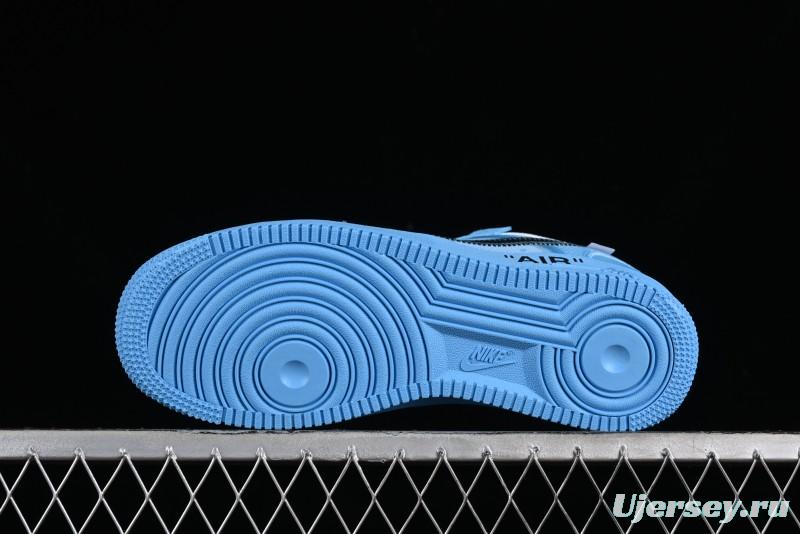 Nike Off White x Air Force 1 Low OW Collaboration Transparent Blue Casual Sneakers - AO4606-400