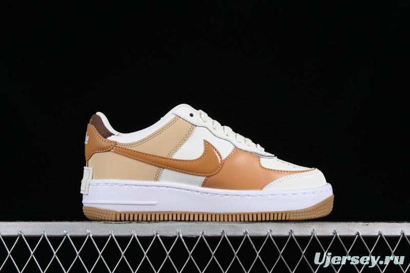 Nike Air Force 1 Shadow Low-Top Sneakers with Lightweight EVA Midsole and Anti-Slip RB Rubber Outsole - DZ1847-106