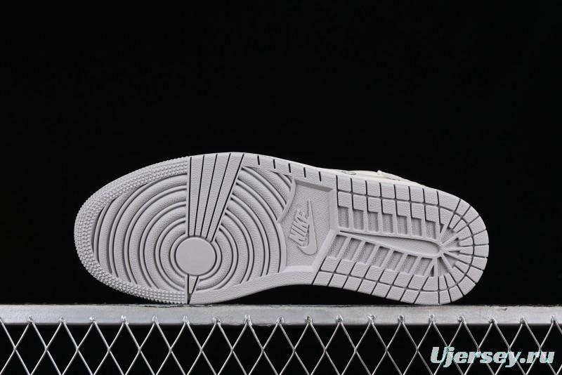 Nike Travis Scott x Fragment Design x Jordan Air Jordan 1 Low OG SP AJ1 LV Grey Denim Culture Casual Sneakers - LJ5188-004