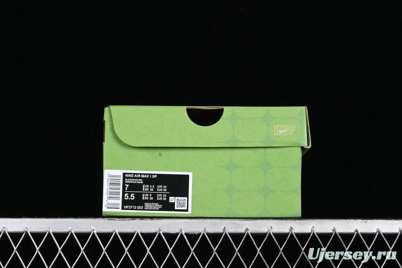 Nike Air Max 1 Retro Running Shoes with Half-Sole Air Cushion - HF3713-003