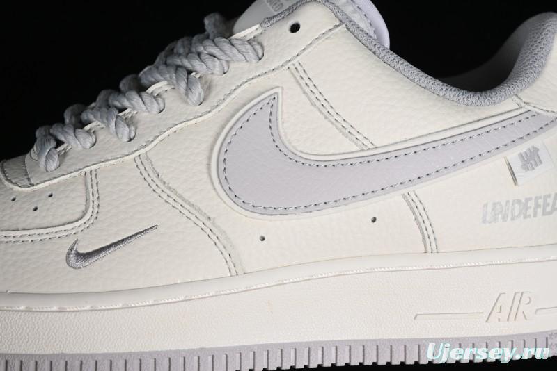 Nike Undefeated Air Force 1'07 Low Casual Sneakers in Beige Hemp with Reflective Details - UT2023-203