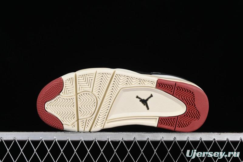 Nike Air Jordan 4 Remastered Sneakers in Black, Light Bone and Dark Grey - FQ7939-100