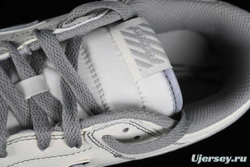 Nike SB Dunk Low OFF-WHITE Collaboration - Light Beige Grey Check Anniversary High-End Custom Low-Top Casual Sneakers - DJ2024-001
